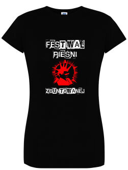 KOSZULKA DAMSKA FESTIWAL PIEŚNI ZBUNTOWANEJ V czarna