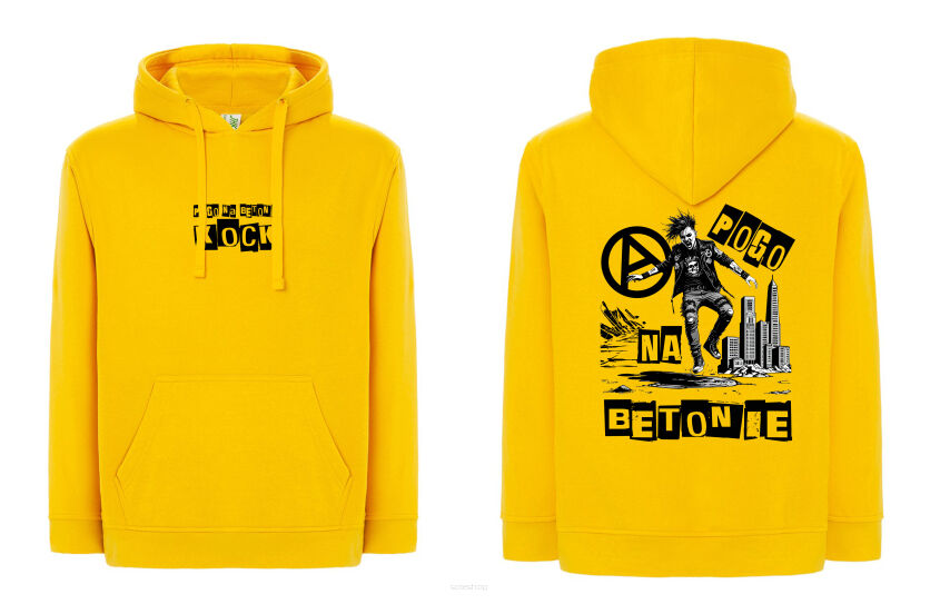 BLUZA Z KAPTUREM POGO NA BETONIE M-3XL kangurka